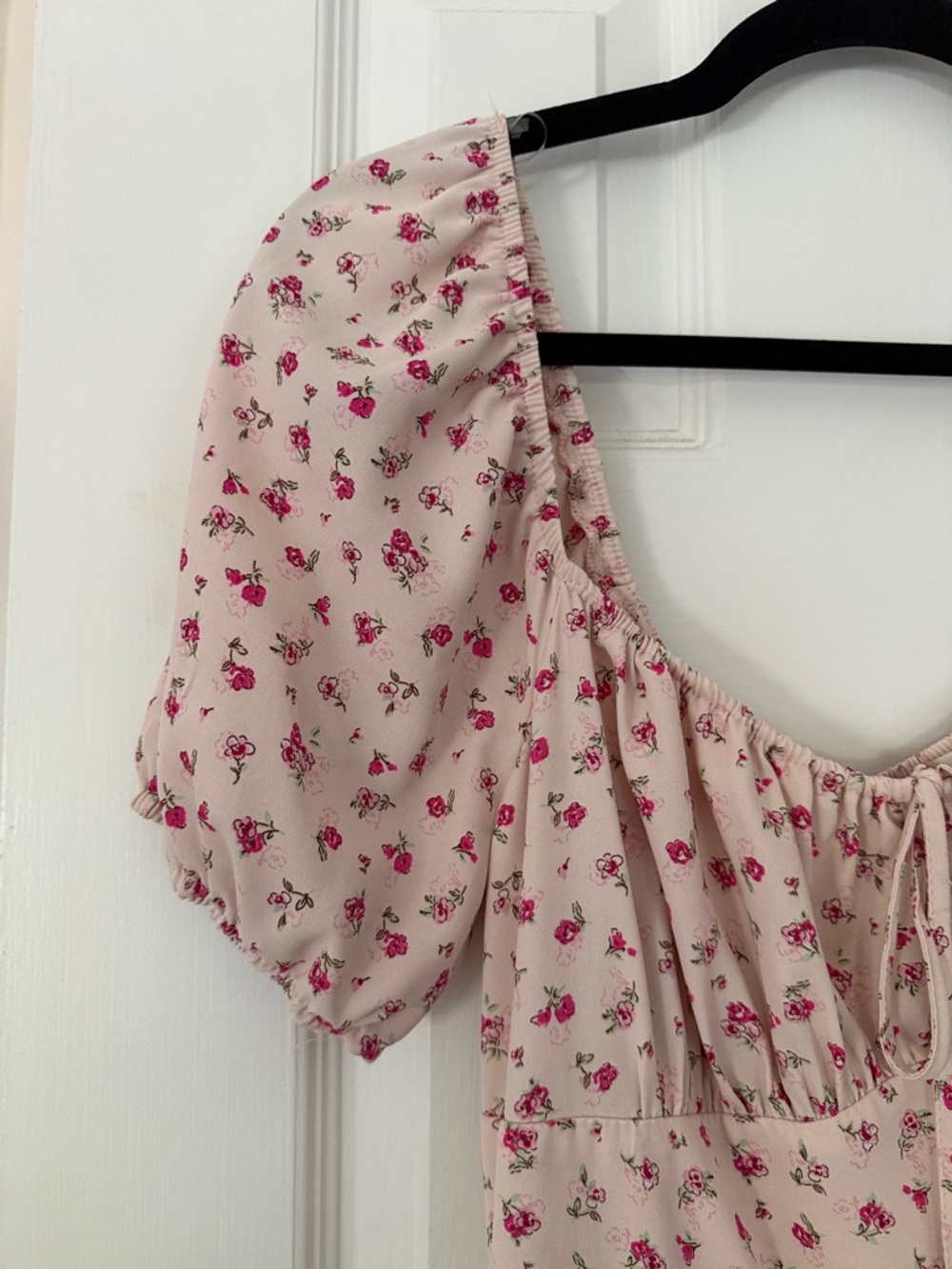 Altar'd State Pink Floral Puff Sleeve Maxi Dress - Picture 3 of 5